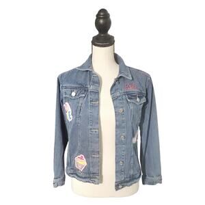 Barbie Girls Denim Jacket Size 10-12  Preppy School Vacation Travel Collector